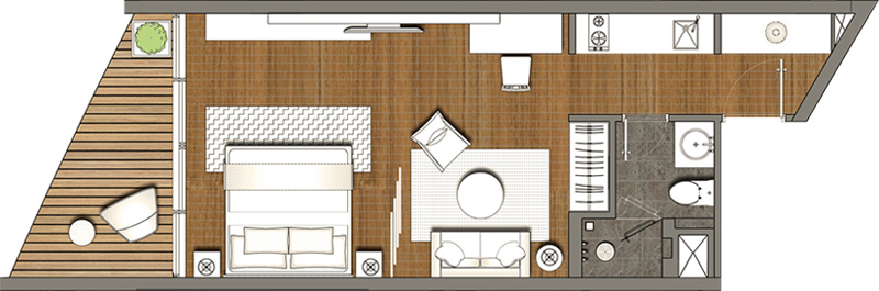 Mặt bằng căn hộ 3 phòng ngủ 134m2